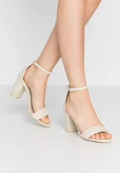Nly By Nelly MID BLOCK HEEL - Riemensandalette - Beige, Damen