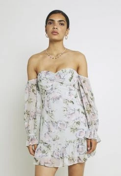 Nly By Nelly LOVESTRUCK FLOUNCE DRESS - Cocktailkleid/festliches Kleid - Multicoloured, Damen