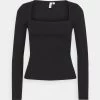 Nly By Nelly NECKLINE FOCUS - Langarmshirt - Black, Damen -Nly by Nelly Verkaufsladen cbaafe7da44c47258982845baf02e58a