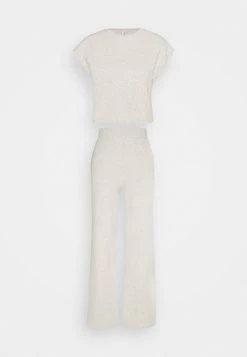 Nly By Nelly COZY TEE - Stoffhose - Beige Mélange, Damen -Nly by Nelly Verkaufsladen cc8d3289cad64df4a93d2250666a591c