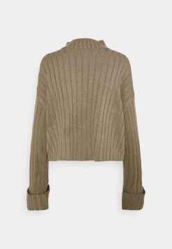 Nly By Nelly CROPPED TURTLE NECK - Strickpullover - Taupe, Damen -Nly by Nelly Verkaufsladen cda02d5521554042862e8345cc93ec85