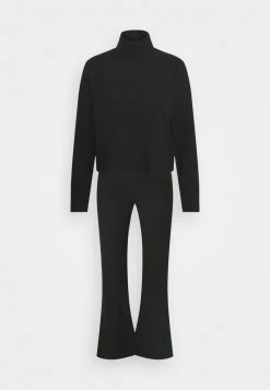 Nly By Nelly MY COZY SET - Stoffhose - Black, Damen -Nly by Nelly Verkaufsladen d1032869869b4ab48a6385a18506a2d7
