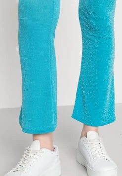 Nly By Nelly LUREX FLARE PANT - Stoffhose - Turquoise, Damen -Nly by Nelly Verkaufsladen d962de227502428480b51a4af3251efc
