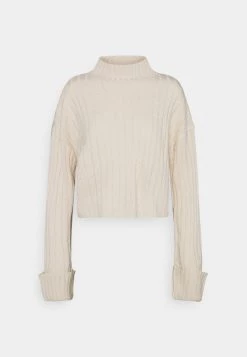 Nly By Nelly CROPPED TURTLE NECK - Strickpullover - Beige, Damen -Nly by Nelly Verkaufsladen d99cdff3e9bf41e48d4e070ca042f844