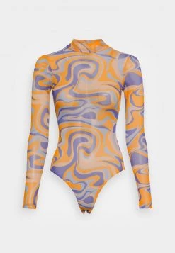 Nly By Nelly TURTLENECK BODY - Langarmshirt - Purple/orange Print, Damen -Nly by Nelly Verkaufsladen da5f32ecc19b4aeb9e9423f2a4638f19