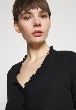 Nly By Nelly FRILL EDGE - Strickjacke - Black, Damen -Nly by Nelly Verkaufsladen daf78680eb704e67b42fae3f4c750219