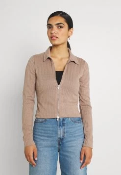 Nly By Nelly DOUBLE ZIP - Strickjacke - Nougat, Damen