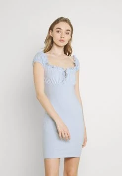 Nly By Nelly MY FRILL DRESS - Cocktailkleid/festliches Kleid - Light Blue, Damen