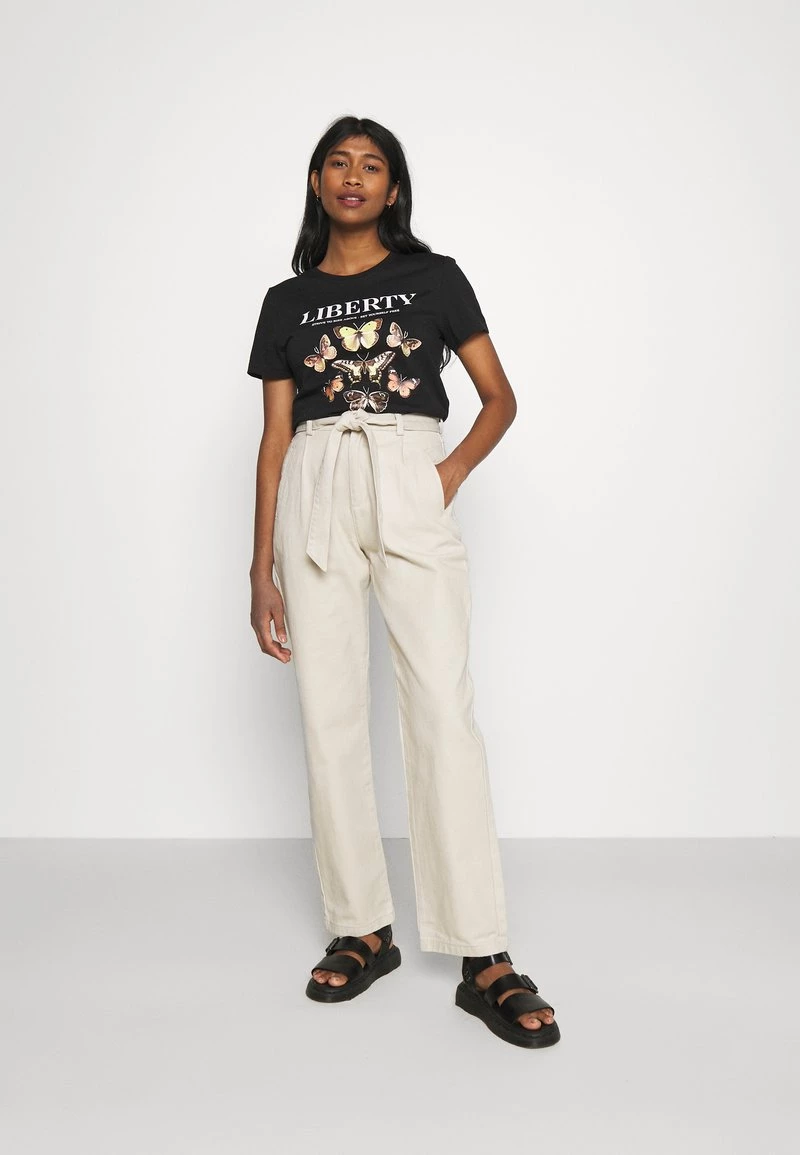 Nly By Nelly TIE WAIST TWILL PANTS - Stoffhose - Beige, Damen 4 Nly By Nelly TIE WAIST TWILL PANTS - Stoffhose - Beige, Damen – Bild 2