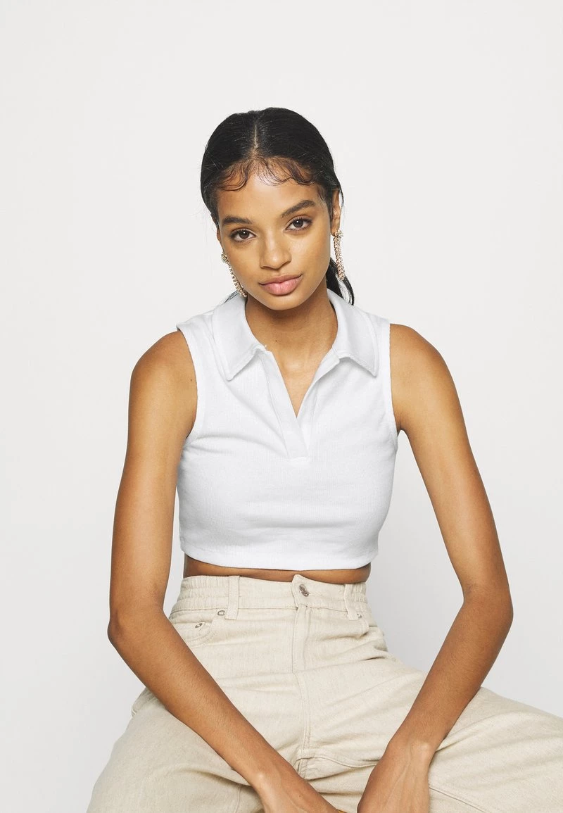 Nly By Nelly CROPPED COLLAR - Top - White, Damen 6 Nly By Nelly CROPPED COLLAR - Top - White, Damen – Bild 4