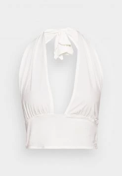 Nly By Nelly HALTERNECK CROP - Top - White, Damen -Nly by Nelly Verkaufsladen dd600bbff98b43b5a48ef28db0861453