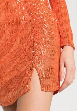 Nly By Nelly MOST WANTED SEQUIN DRESS - Cocktailkleid/festliches Kleid - Orange, Damen -Nly by Nelly Verkaufsladen ddfca2eda49a4edfbf3ea0e515e32aa5