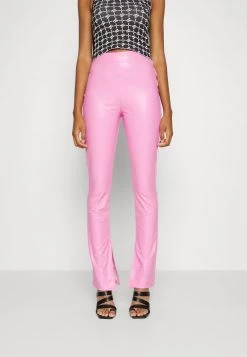 Nly By Nelly STUNNING SLIT PANTS - Stoffhose - Pink, Damen