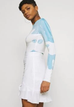 Nly By Nelly FLOUNCY SKIRT - Bleistiftrock - White, Damen -Nly by Nelly Verkaufsladen e36003ed31874b50be8ae2a0e5d9054f