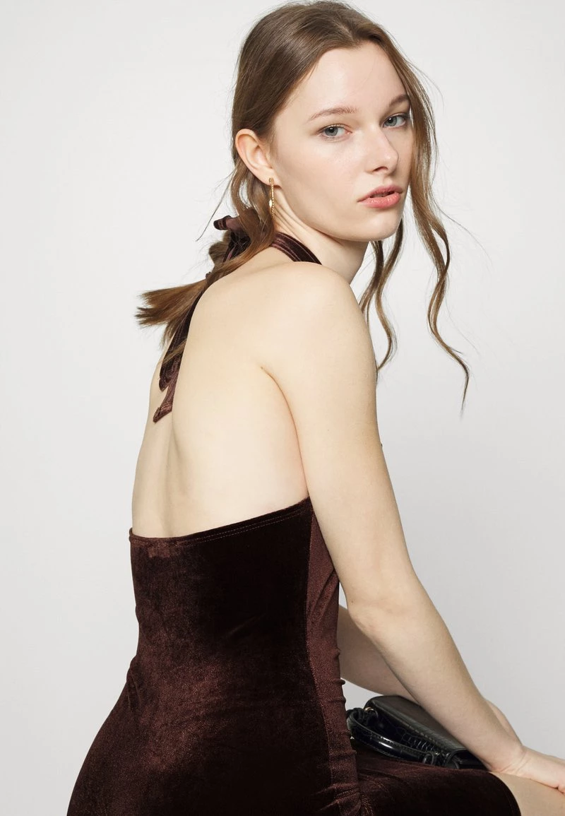 Nly By Nelly TWIST NECK DRESS - Cocktailkleid/festliches Kleid - Brown, Damen 6 Nly By Nelly TWIST NECK DRESS - Cocktailkleid/festliches Kleid - Brown, Damen – Bild 4