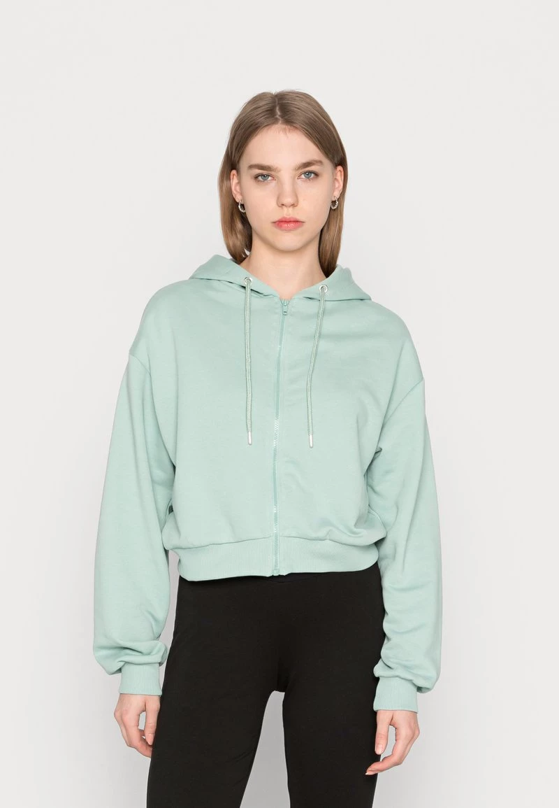 Nly By Nelly EVERYDAY ZIP HOODIE - Sweatjacke - Blue/green, Damen 3 Nly By Nelly EVERYDAY ZIP HOODIE - Sweatjacke - Blue/green, Damen