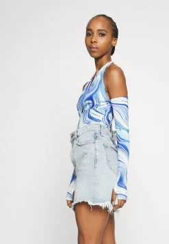 Nly By Nelly GLOVE SLEEVE - Langarmshirt - Blue, Damen -Nly by Nelly Verkaufsladen e65031bdd8504223ad322aba42c4d4a2