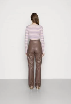 Nly By Nelly STRAIGHT PANTS - Stoffhose - Brown, Damen -Nly by Nelly Verkaufsladen e70691bda83541a196df477ed116cc0b