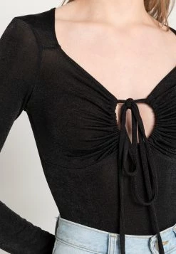 Nly By Nelly CROSS STRAP - Langarmshirt - Black, Damen -Nly by Nelly Verkaufsladen e7829f7a125b4c7d8a31e27f3a27cdc0