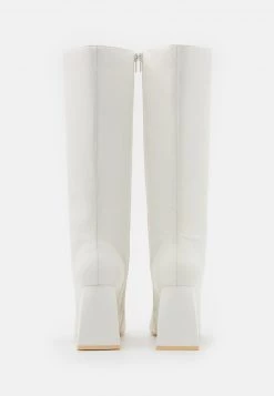 Nly By Nelly CURVE UNDER KNEE BOOT - High Heel Stiefel - White, Damen -Nly by Nelly Verkaufsladen e9ea3a14ff0244c5963102e9dc9cf995