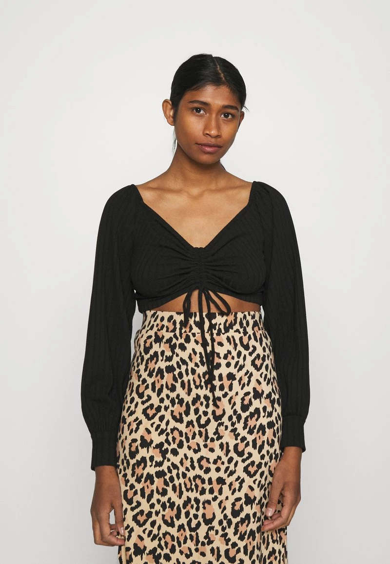 Nly By Nelly LUXURIOUS DRAWSTRING - Langarmshirt - Black, Damen 3 Nly By Nelly LUXURIOUS DRAWSTRING - Langarmshirt - Black, Damen