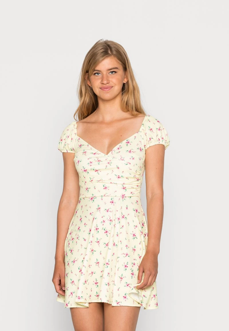 Nly By Nelly SLIT SKATER DRESS - Jerseykleid - Yellow, Damen 3 Nly By Nelly SLIT SKATER DRESS - Jerseykleid - Yellow, Damen