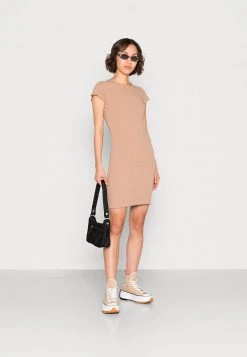 Nly By Nelly FRILL EDGE DRESS - Etuikleid - Nougat, Damen -Nly by Nelly Verkaufsladen eea67f159b7c49a08e299acbac8e6f94