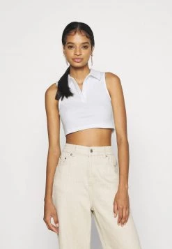 Nly By Nelly CROPPED COLLAR - Top - White, Damen