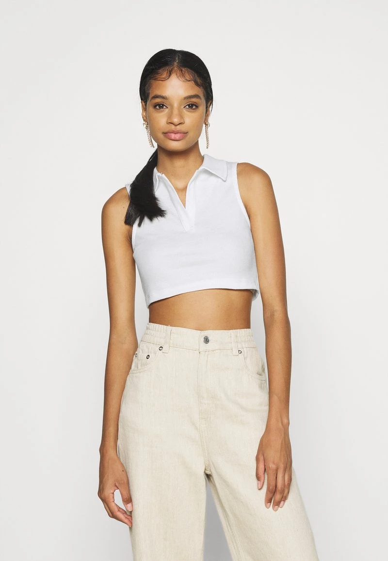Nly By Nelly CROPPED COLLAR - Top - White, Damen 3 Nly By Nelly CROPPED COLLAR - Top - White, Damen
