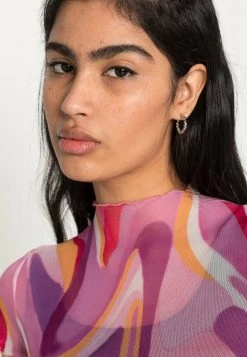 Nly By Nelly CROPPED - T-Shirt Print - Pink/orange, Damen -Nly by Nelly Verkaufsladen f280a8a77fe741918d37ad0d62505ccf