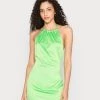 Nly By Nelly GLOSSY HALTERNECK DRESS - Cocktailkleid/festliches Kleid - Light Green, Damen -Nly by Nelly Verkaufsladen f4634f7cb2264eac8119a0fb88fb8082