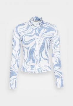 Nly By Nelly SLIM SOFT - Hemdbluse - Denim Swirl, Damen -Nly by Nelly Verkaufsladen f659c93780c145c5b48bf99efb1193ca