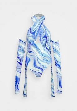 Nly By Nelly GLOVE SLEEVE - Langarmshirt - Blue, Damen -Nly by Nelly Verkaufsladen f961062094cd4d1a91b46a1374fcab35