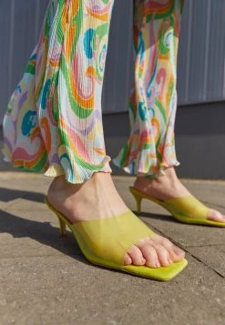 Nly By Nelly CLEAR VISION MULE - Pantolette Hoch - Green, Damen -Nly by Nelly Verkaufsladen fb62db013be9409184bdfe7c4def01a9