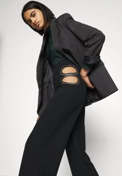 Nly By Nelly CUT OUT PANTS - Stoffhose - Black, Damen -Nly by Nelly Verkaufsladen fe5599578f4d4eb28259c5c7635bda27